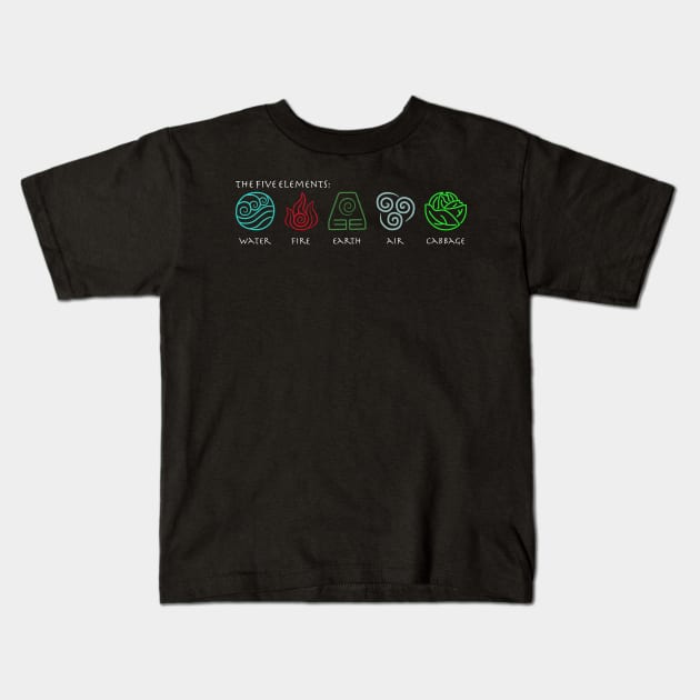 The Five Elements Avatar Kids T-Shirt by scribblejuice